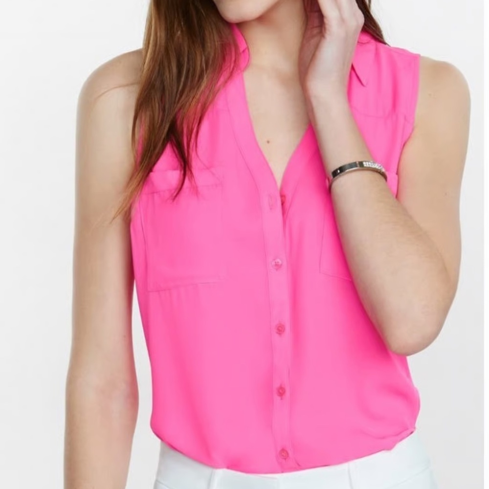EXPRESS Original Fit Portofino Shirt Sleeveless